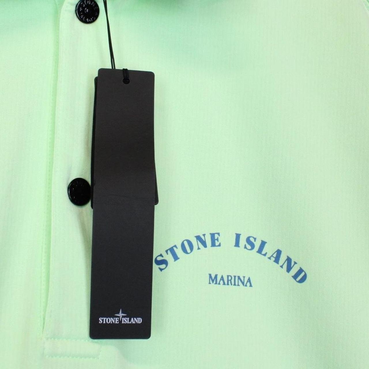 Stone Island Marina SS 2023 Light Green Plated Dyed Cotton Nylon Hoodie Jumper