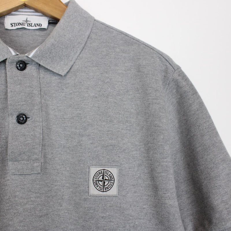 Stone Island Grey Short Sleeve Compass Polo Shirt