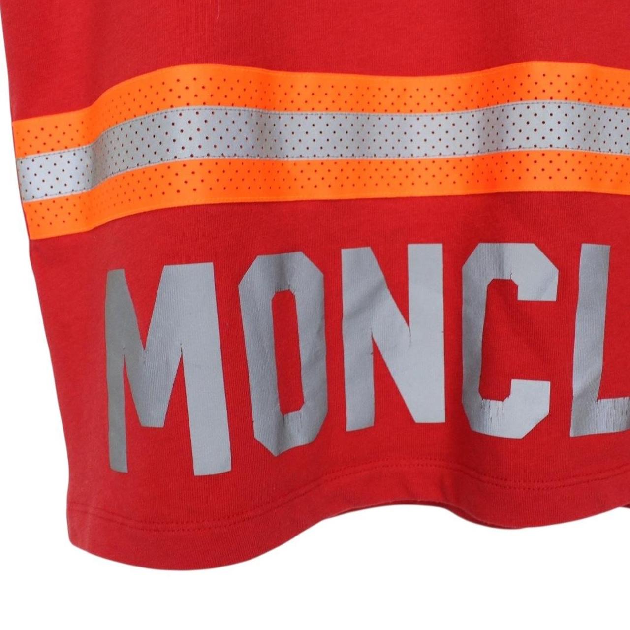 Moncler Maglia Red Reflective Logo Short Sleeve T-Shirt