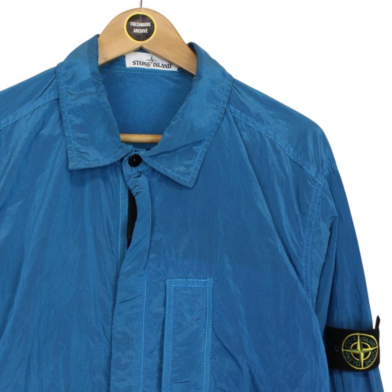 Stone Island SS 2018 Blue Full Zip Nylon Metal Overshirt Jacket