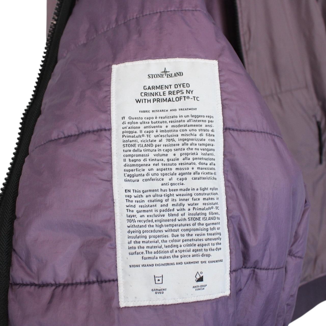 Stone Island AW 2020 Purple Garment Dyed Crinkle Reps NY Primaloft Jacket