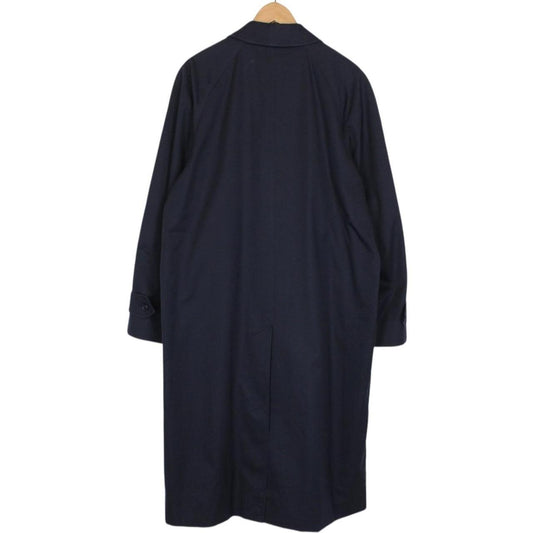 Vintage 90s Burberry Navy Blue Single Breasted Trench Coat