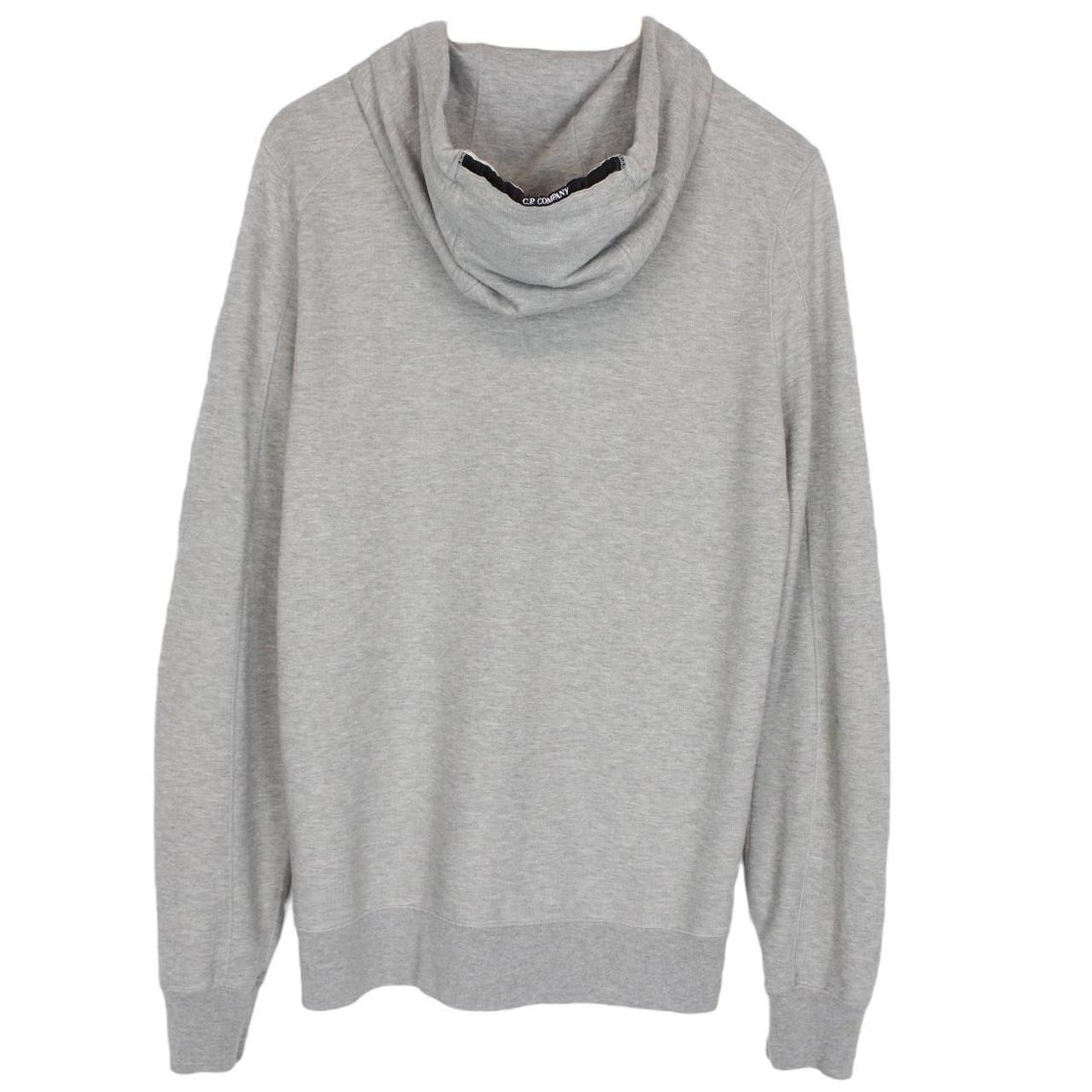 CP Company Grey Full Zip Lens Cotton Hoodie Jumper