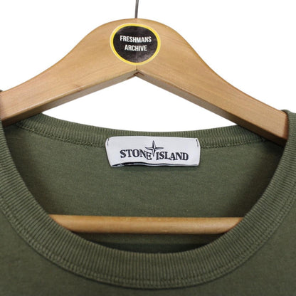 Stone Island AW 2019 Green Short Sleeve Logo Print T-Shirt