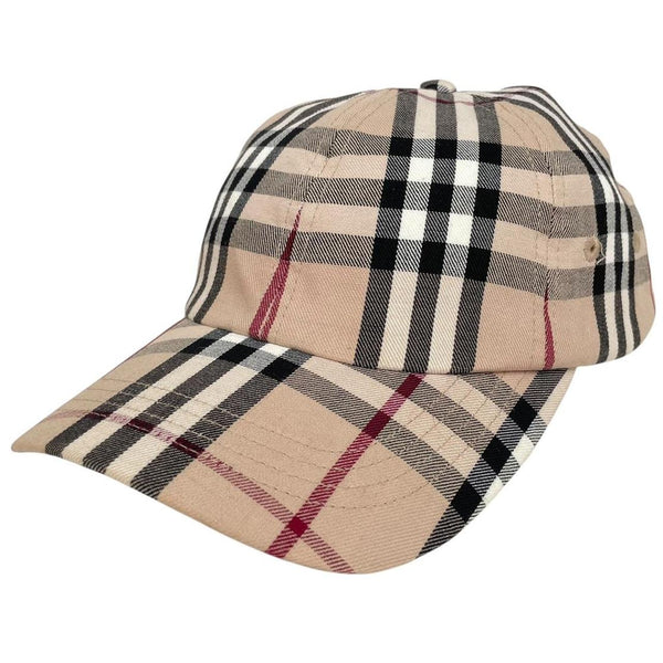 Vintage Burberry London Beige Nova Check Baseball Cap