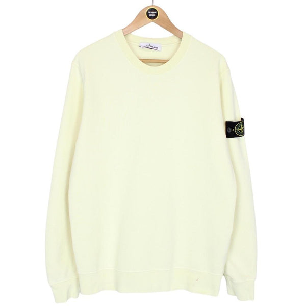 Stone Island SS 2021 Yellow Cotton Sweatshirt Jumper