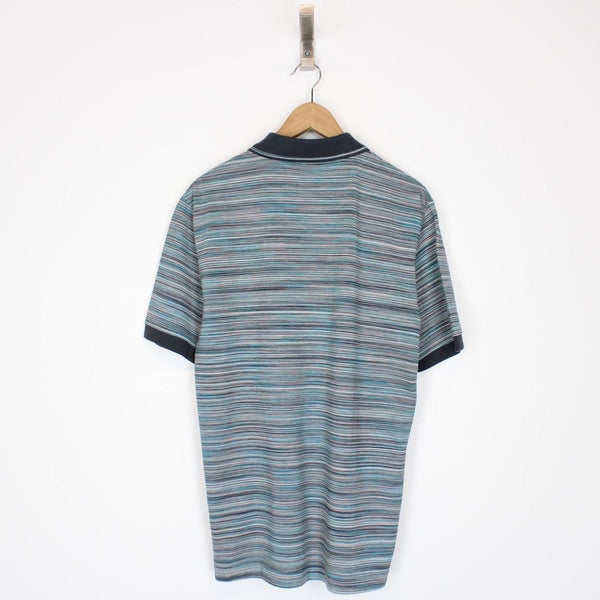 Missoni Multicoloured Striped Short Sleeve Cotton Polo Shirt