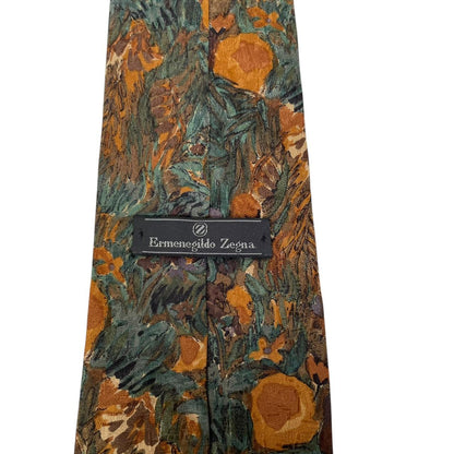 Ermenegildo Zegna Multicoloured Floral Silk Tie