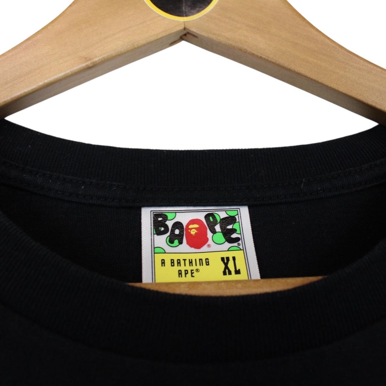 Bape Black and Multicoloured Multi Label College Graphic Short Sleeve T-Shirt