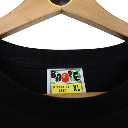Bape Black and Multicoloured Multi Label College Graphic Short Sleeve T-Shirt