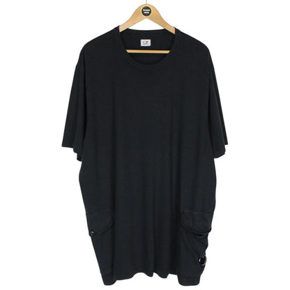 CP Company Navy Blue Goggle Lens Short Sleeve Cotton T-Shirt