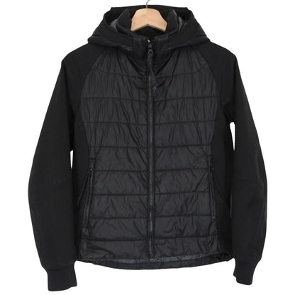 CP Company Black Full Zip Hybrid Quilted Soft Shell Goggle Jacket
