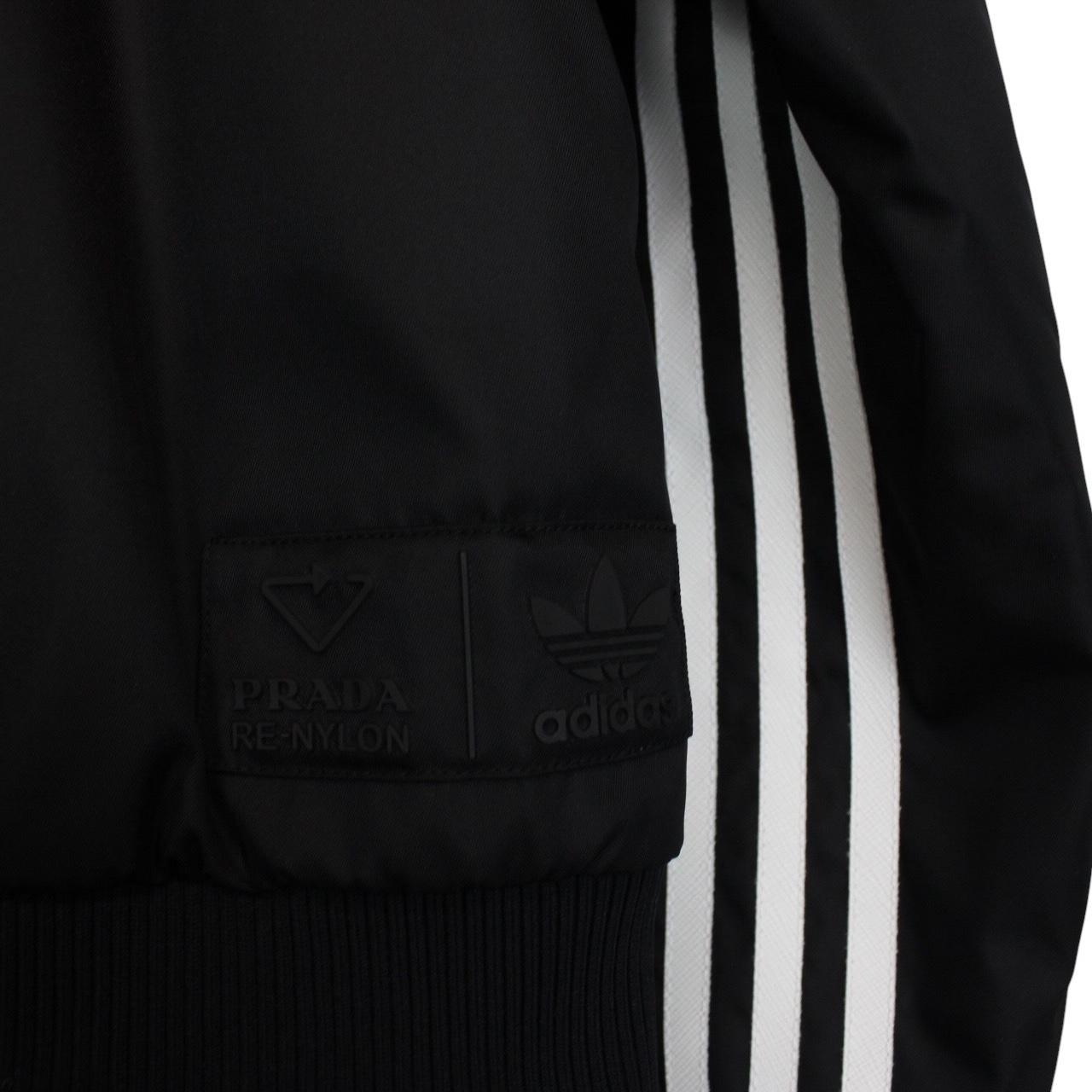Prada x Adidas Re-Nylon Black and White Full Zip Track Jacket
