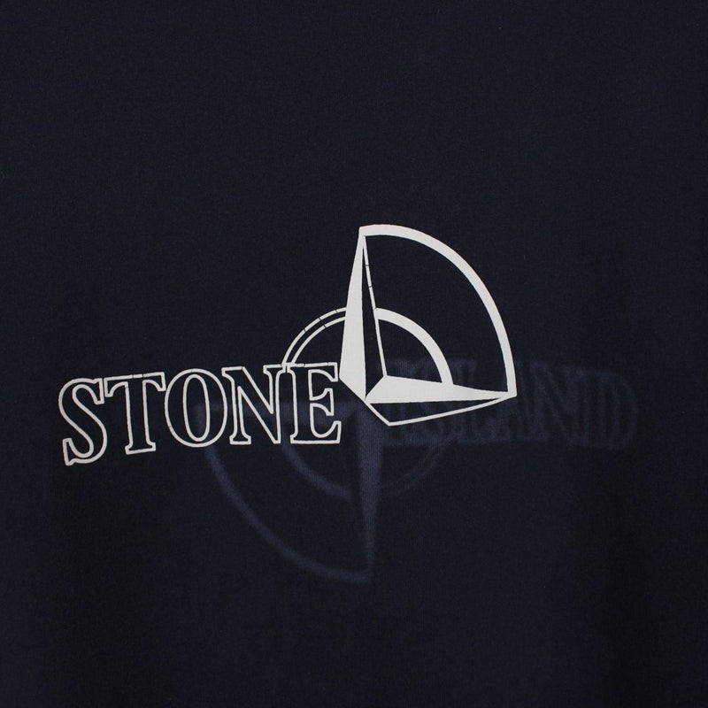 Stone Island AW 2019 Black Short Sleeve Logo Print Cotton T-Shirt