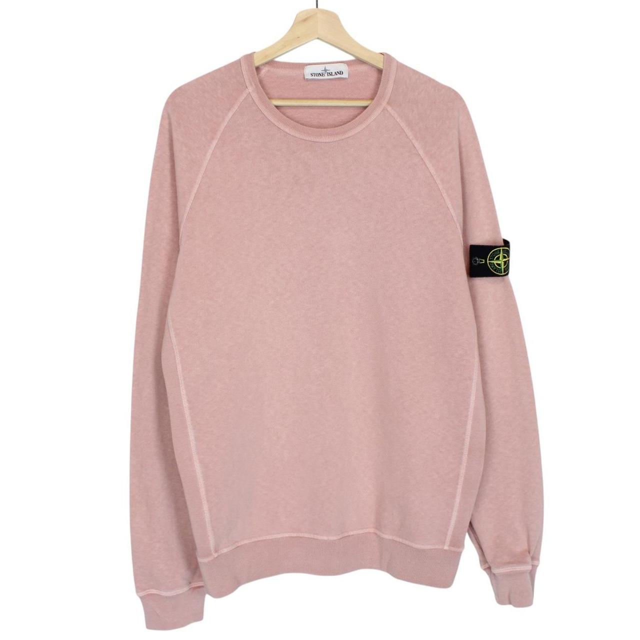 Stone Island SS 2021 Rose Pink Cotton Sweatshirt Jumper