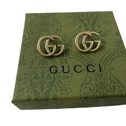 Gucci GG Gold Running Stud Earrings