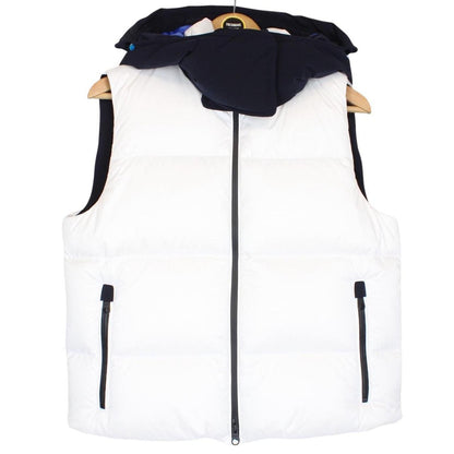 Burberry Optic White Lingdale Down Hooded Gilet / Bodywarmer