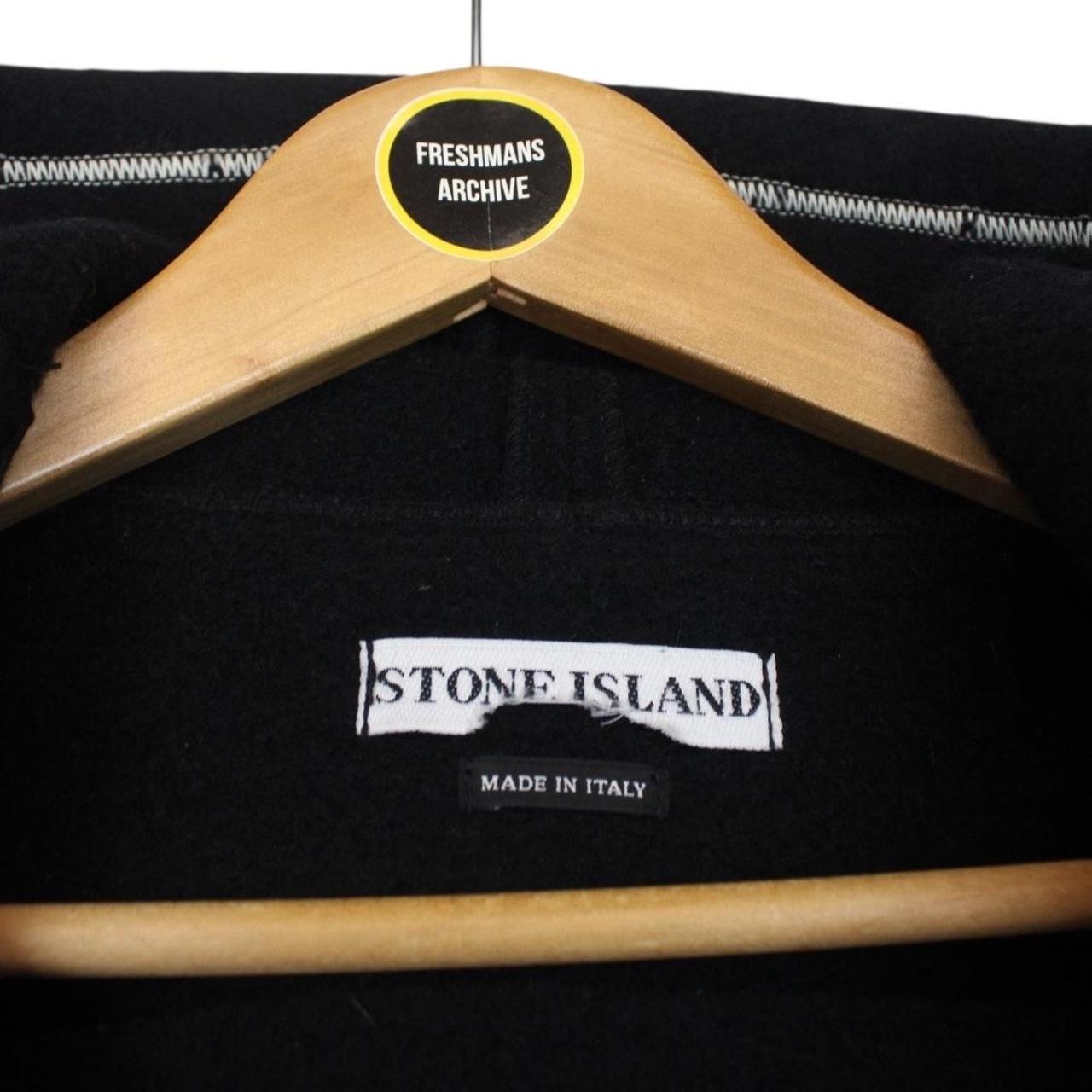 Vintage Stone Island AW 2003 Navy Blue Heavyweight Wool Blend Hooded Coat