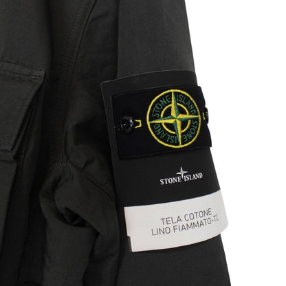 Stone Island SS 2022 Grey Tela Cotone Lino Fiammato-TC Jacket