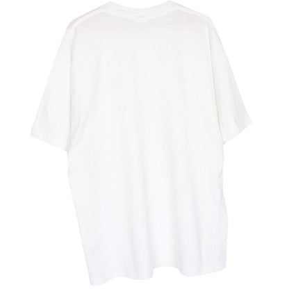 Nike white short sleeve cotton t-shirt with pocket and vintage logo detail.