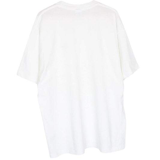 Nike white short sleeve cotton t-shirt with pocket and vintage logo detail.