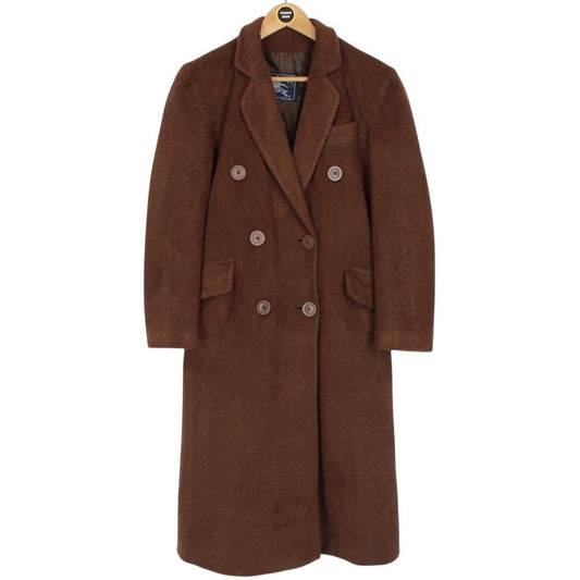 Vintage 90s Burberry Brown Wool and Camelhair Coat