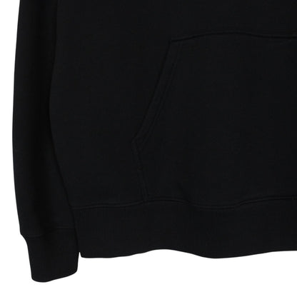 Givenchy Paris Black Reverse Logo Print Fleece Cotton Hoodie Jumper