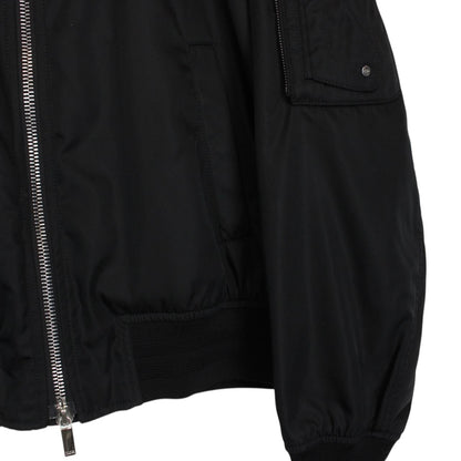 Dior Black Full Zip Nylon Bomber Jacket