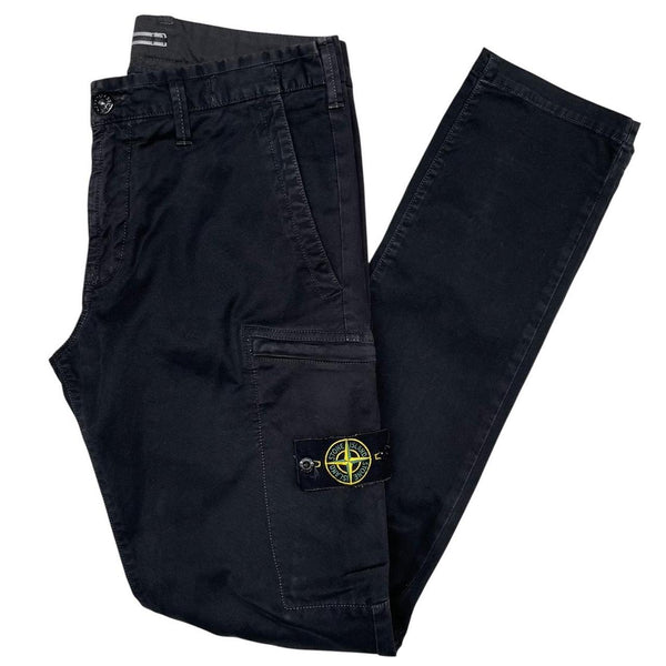 Stone Island AW 2018 Black Skinny Fit Cargo Trousers