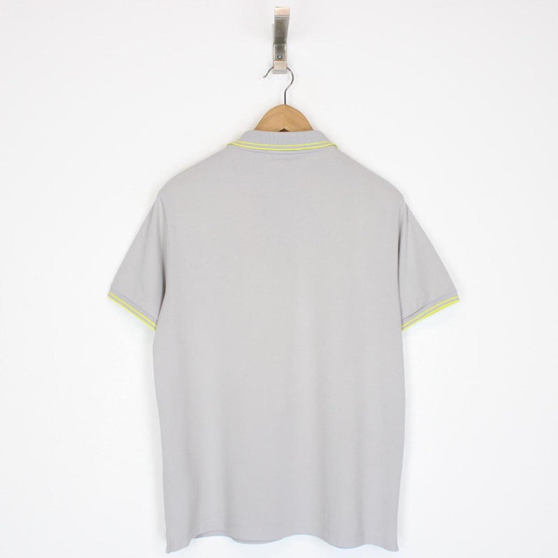Stone Island Grey Short Sleeve Compass Cotton Polo Shirt