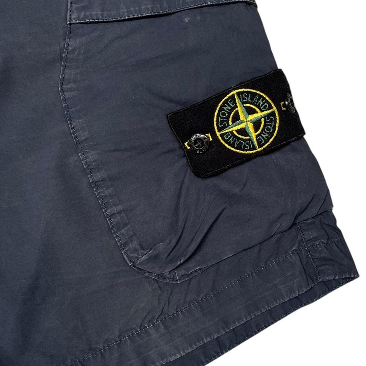 Stone Island SS 2019 Navy Blue Bermuda Cotton Cargo Shorts