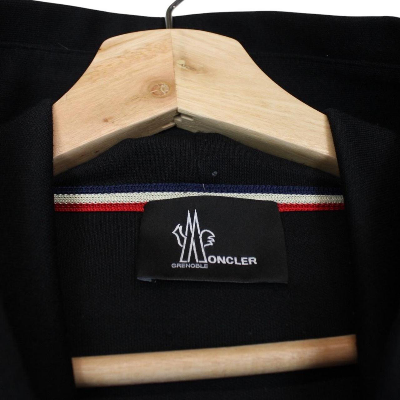 Moncler Grenoble Black and White Logo Print Hoodie Jumper