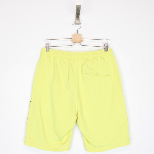 Stone Island SS 2020 Lemon Yellow Cotton Jogger Shorts