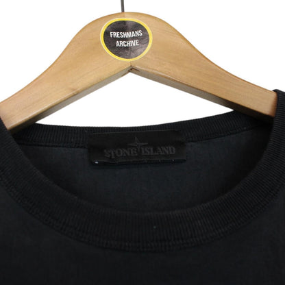 Stone Island SS 2019 Navy Blue Resin Cotton Sweatshirt Jumper