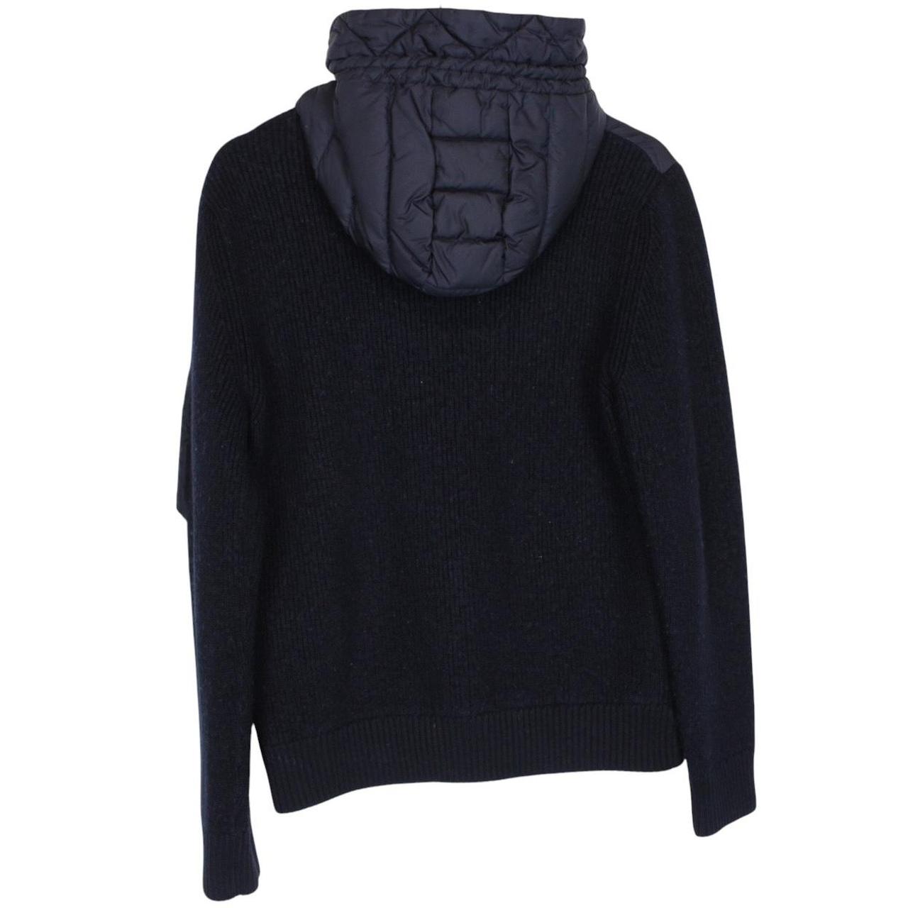 Moncler Navy Blue Full Zip Down Maglione Tricot Cardigan Jacket
