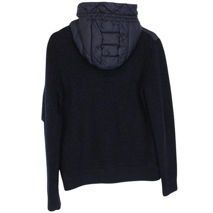 Moncler Navy Blue Full Zip Down Maglione Tricot Cardigan Jacket