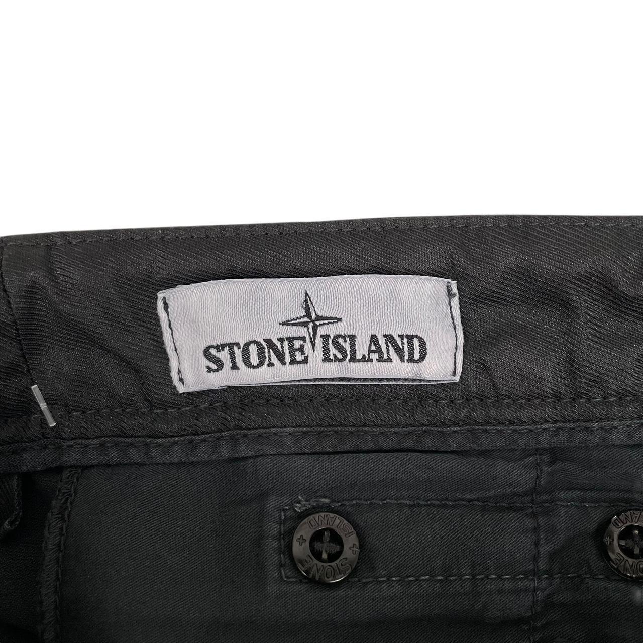 Stone Island AW 2021 Black Slim Fit Cargo Trousers