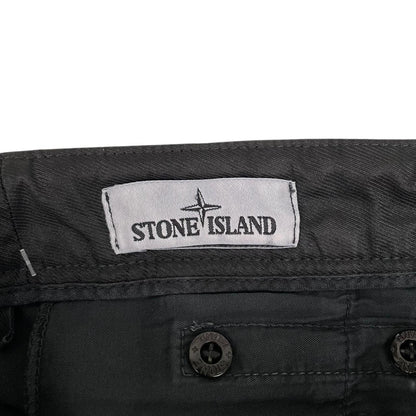 Stone Island AW 2021 Black Slim Fit Cargo Trousers