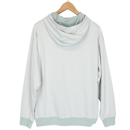 Stone Island Marina SS 2023 Light Blue Plated Dyed Cotton Hoodie Jumper