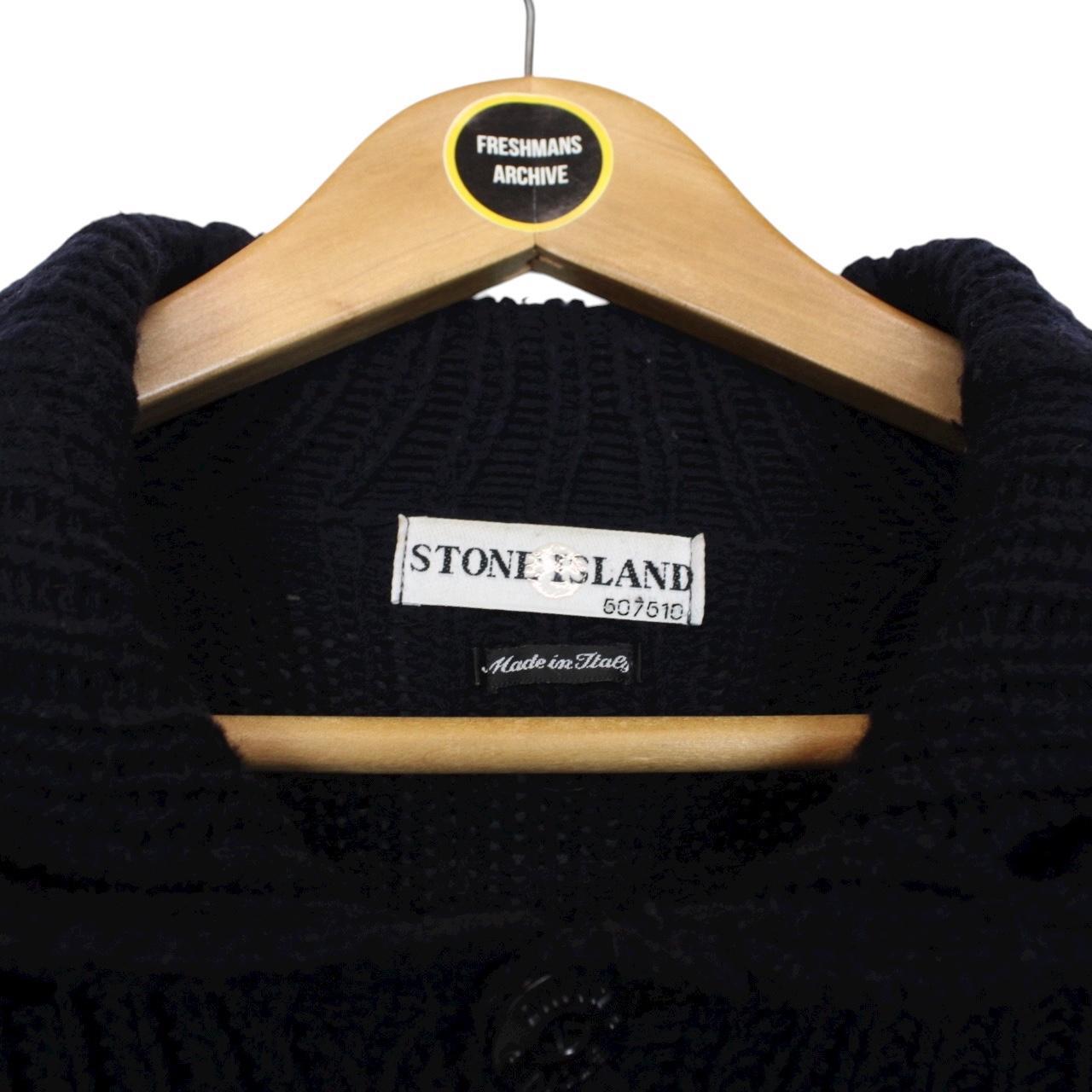 Vintage Stone Island AW 2002 Navy Blue Wool Knit Jumper