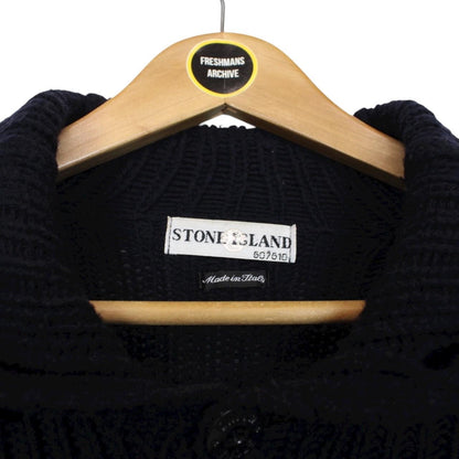 Vintage Stone Island AW 2002 Navy Blue Wool Knit Jumper