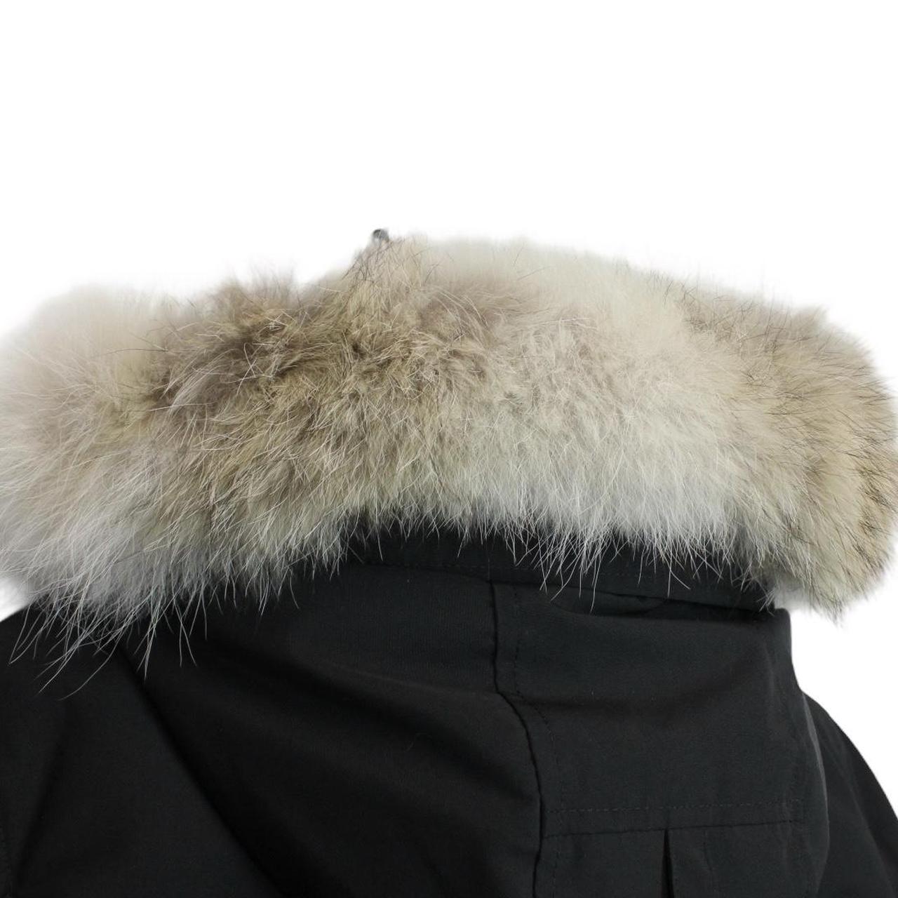 Canada Goose Black Wyndham Parka Down Jacket with Fur Trim