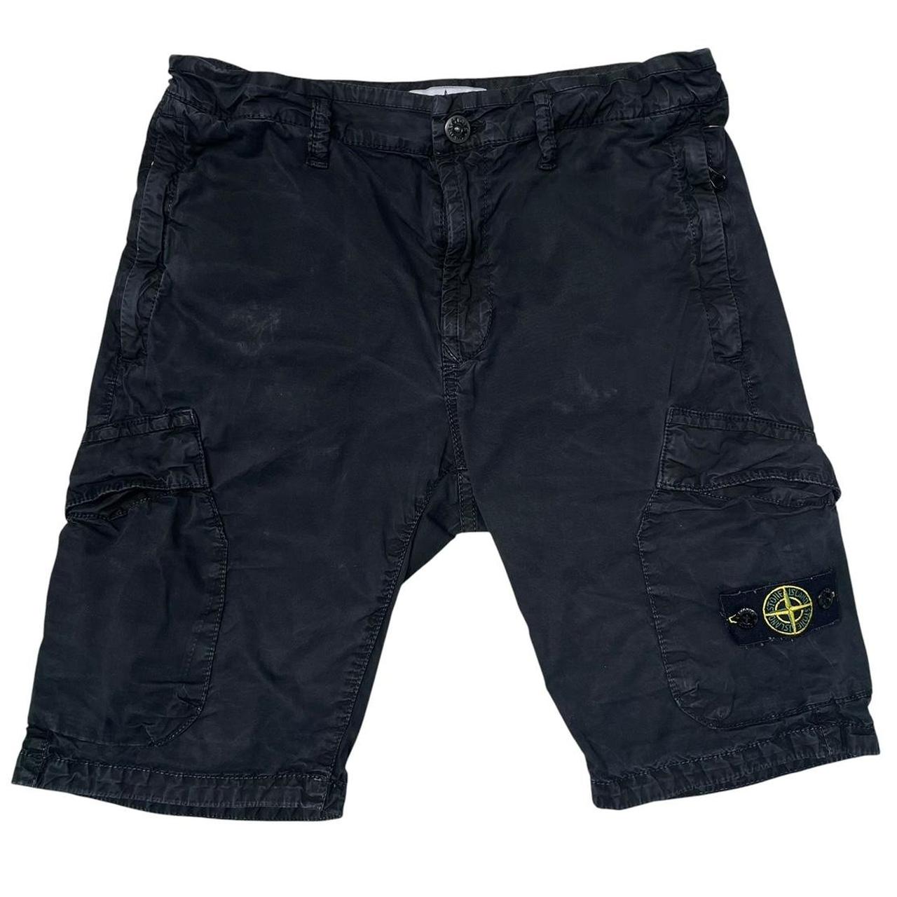 Stone Island SS 2020 Black Cotton Cargo Shorts
