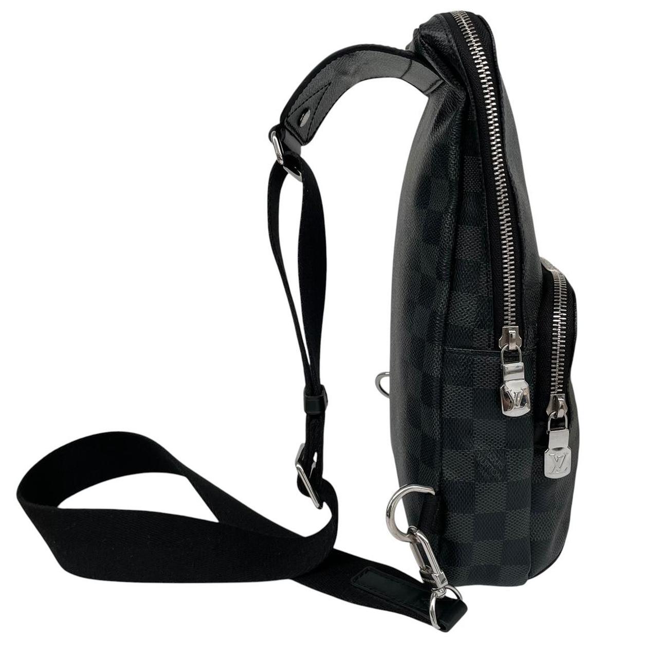 Louis Vuitton duffel bag graphite damier canvas with logo and light signs of use.