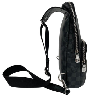 Louis Vuitton duffel bag graphite damier canvas with logo and light signs of use.