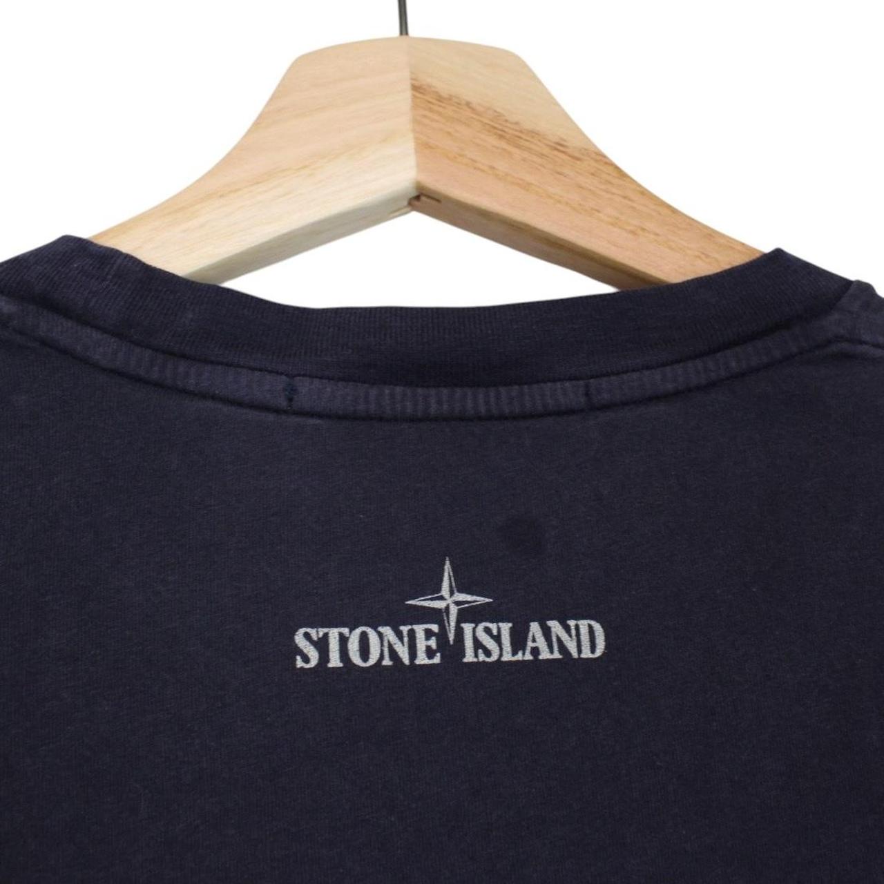 Stone Island AW 2016 Navy Blue Short Sleeve Cotton Logo Print T-Shirt