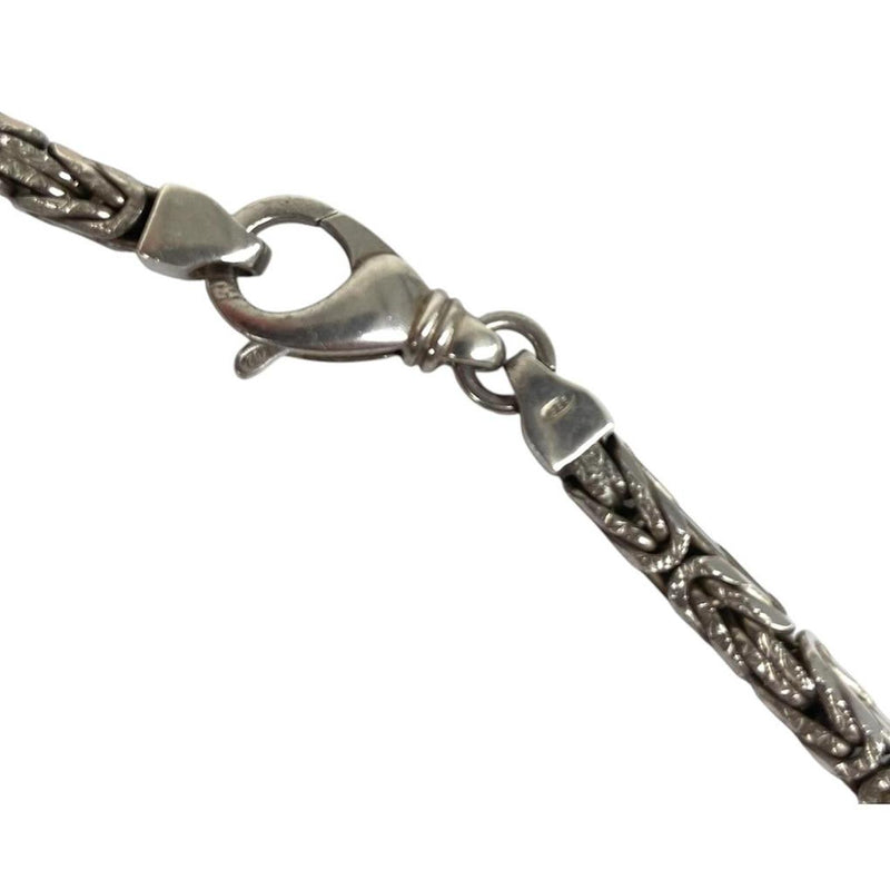Sterling Silver 925 3mm Byzantine Chain Necklace