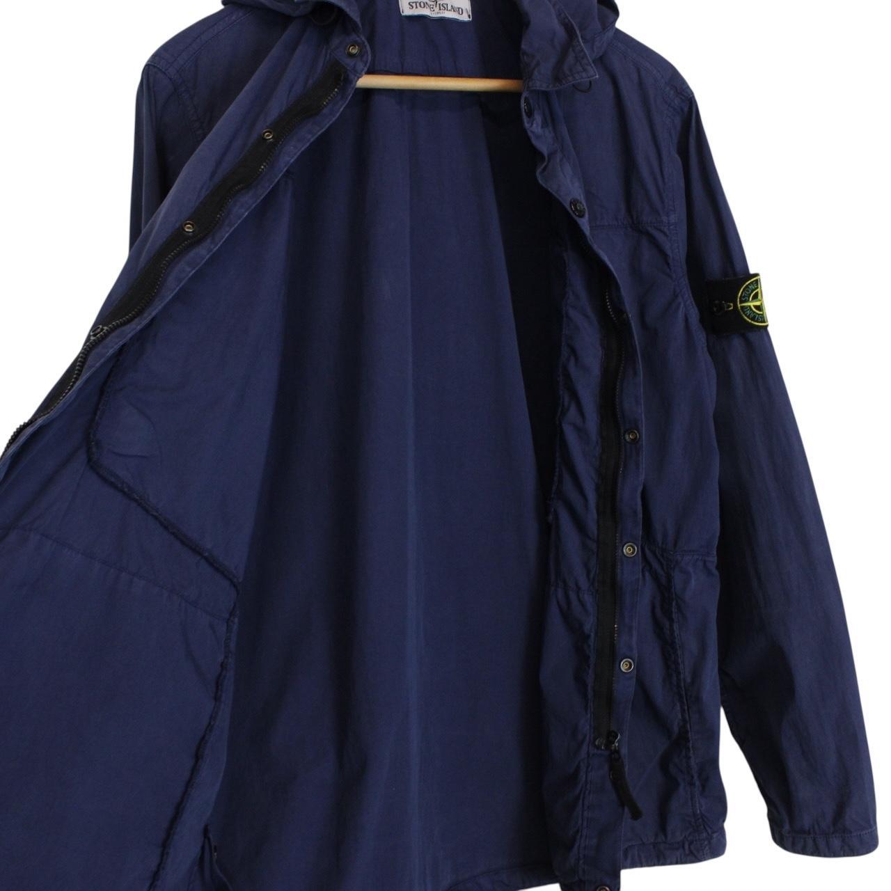 Stone Island SS 2012 Navy Blue Hydrophobic Cotton Overshirt Jacket