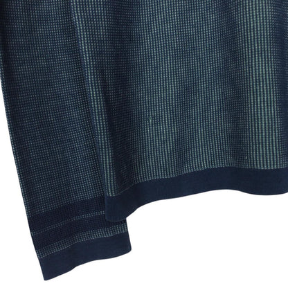 Stone Island SS 2018 Blue Bicolour Cotton Knit Jumper