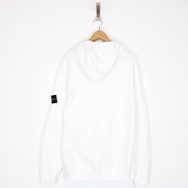 Stone Island AW 2024 White Heavyweight Hoodie Jumper